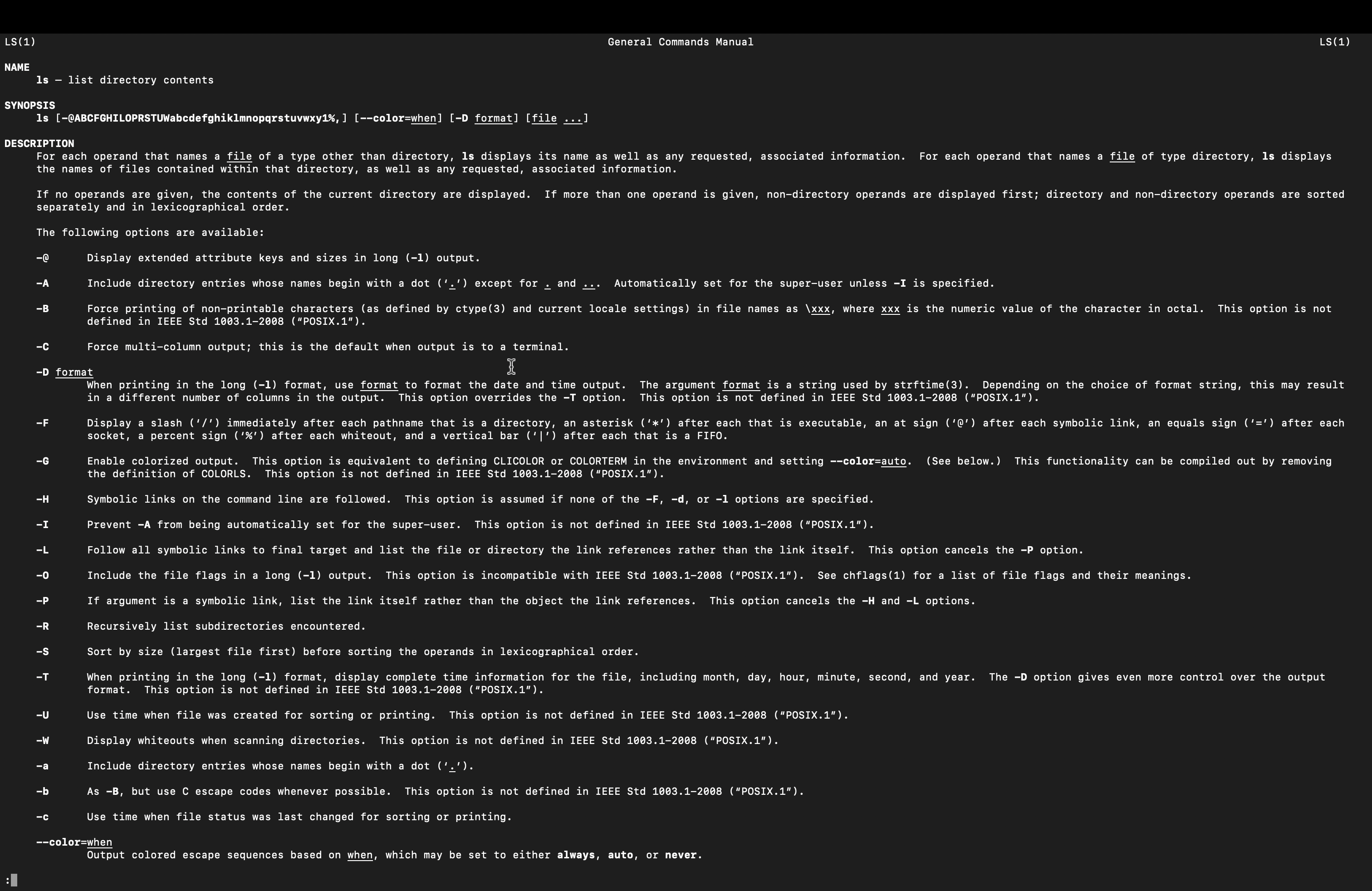 Command line interface