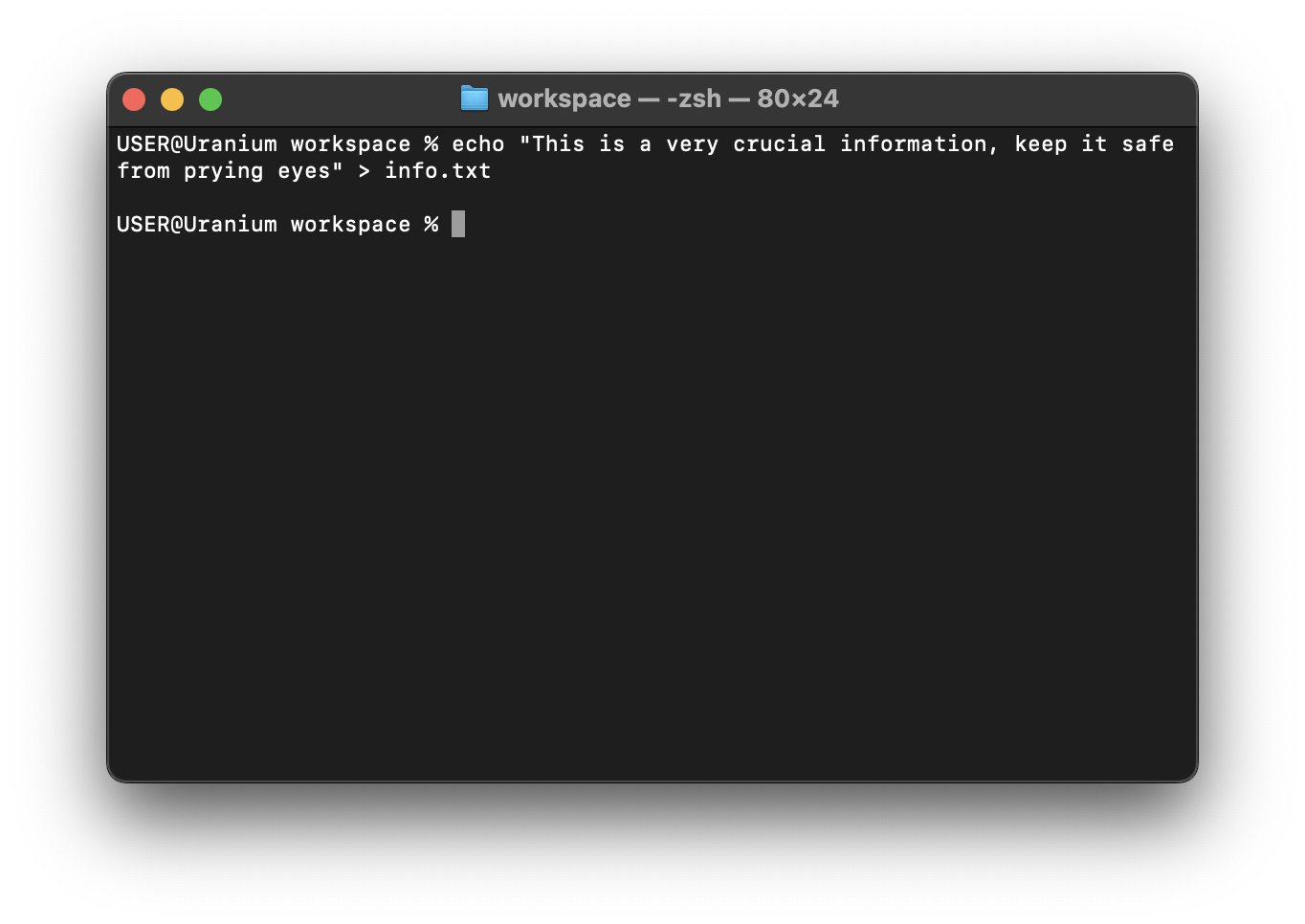 writing content to file